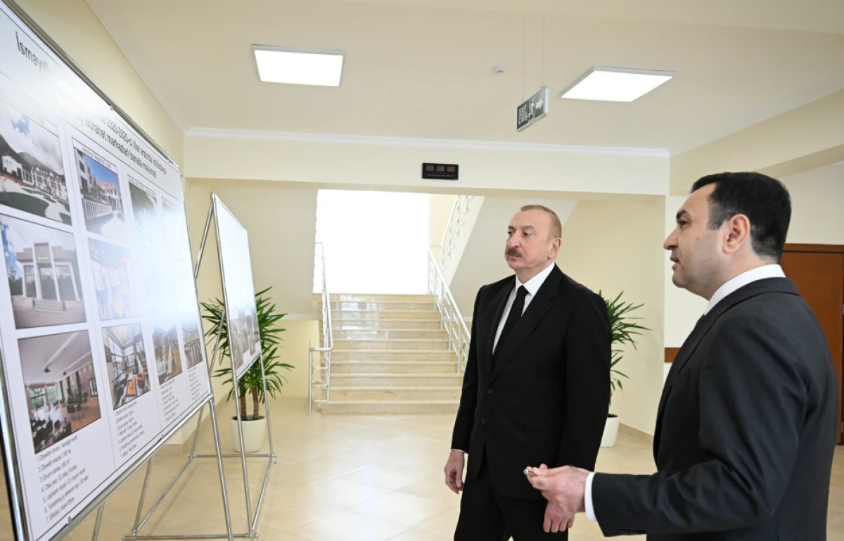 Prezident İlham Əliyev İsmayıllı şəhərində “Talıstan” liseyinin binasının açılışında iştirak etdi - YENİLƏNDİ — 4