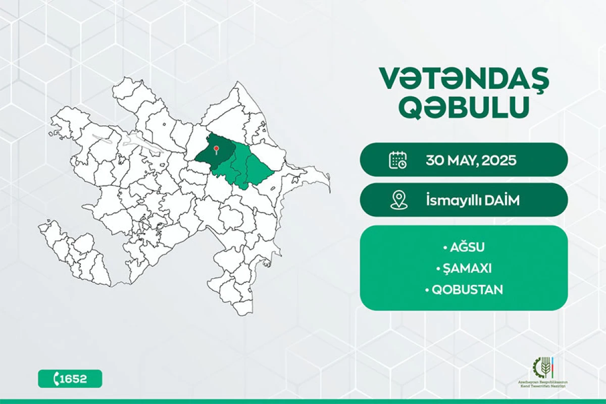 Məcnun Məmmədov İsmayıllıda vətəndaşları qəbul edəcək