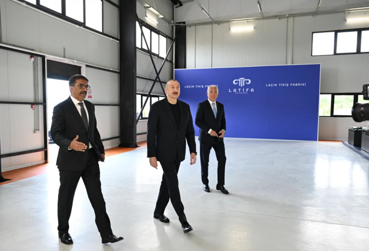 Prezident İlham Əliyev “LATIFA” Laçın tikiş fabrikinin açılışında iştirak etdi - YENİLƏNDİ — 3