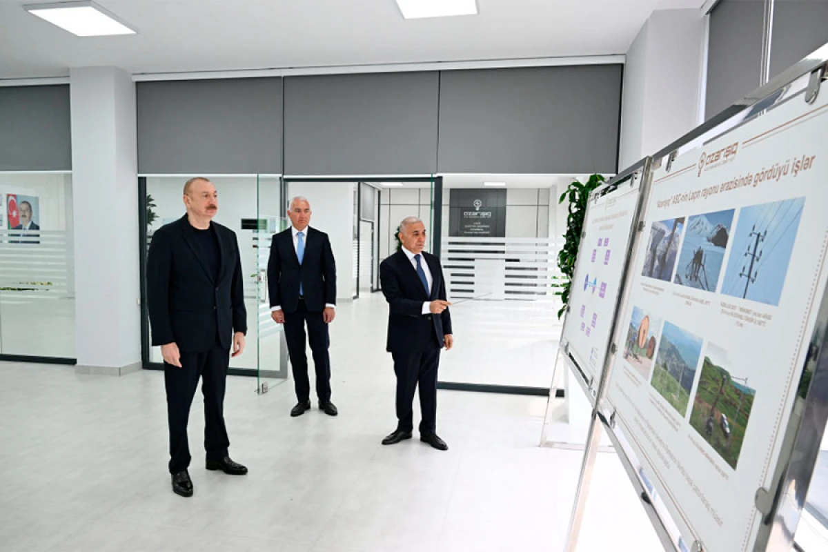 Prezident İlham Əliyev Laçın Elektrik Şəbəkəsi Rəqəmsal İdarəetmə Mərkəzinin açılışında iştirak edib