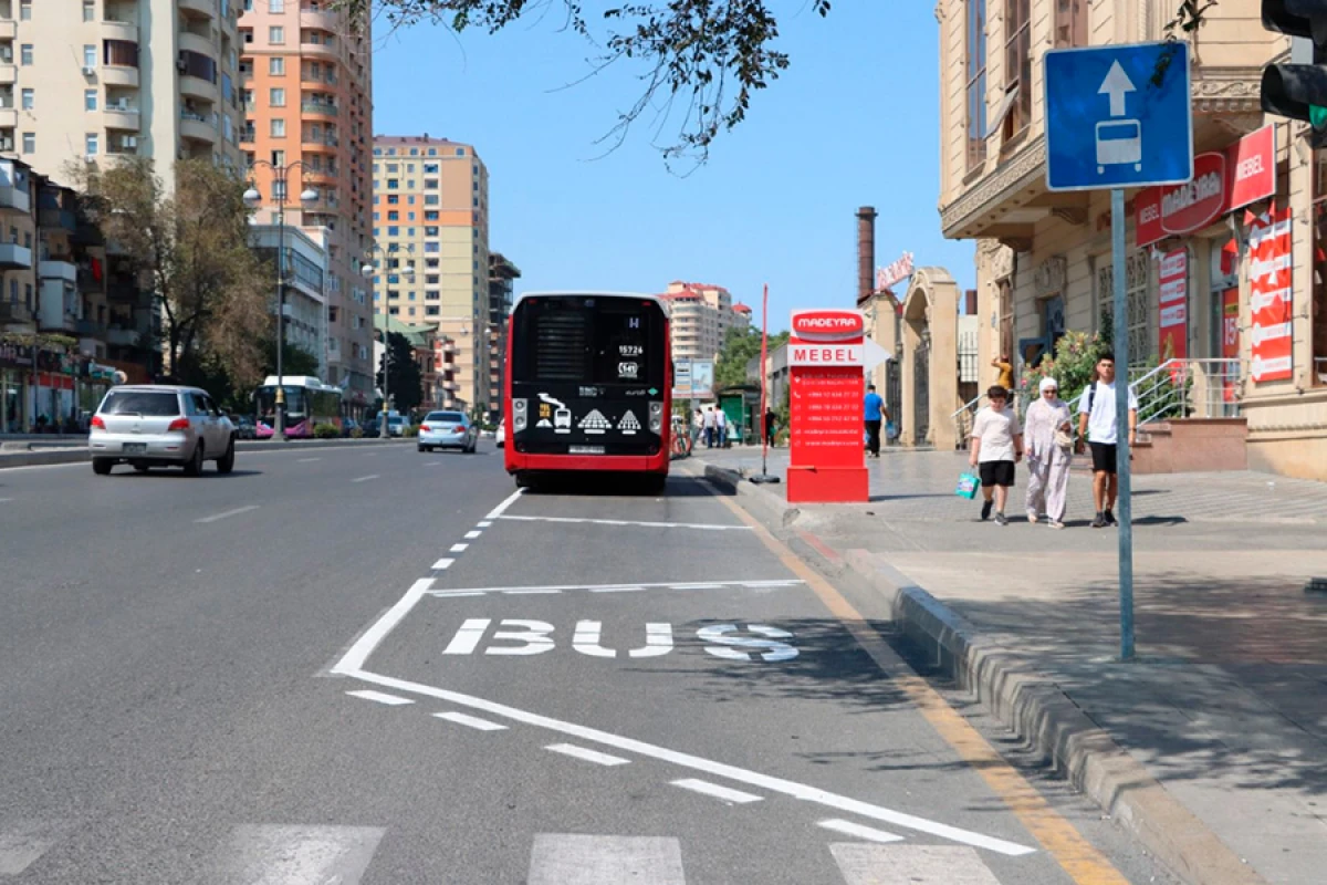 Avtobus zolaqları ilə bağlı YENİLİK