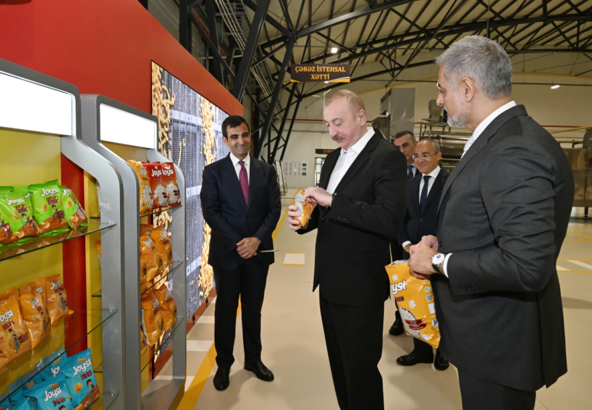 Prezident İlham Əliyev Bakıda müxtəlif növ və çeşiddə qəlyanaltı məhsullarının istehsalı zavodunun açılışında iştirak etdi — 2