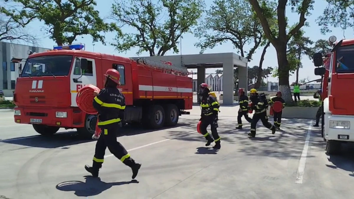 FHN Xaçmazda yanğın-taktiki təlim keçirdi — 7