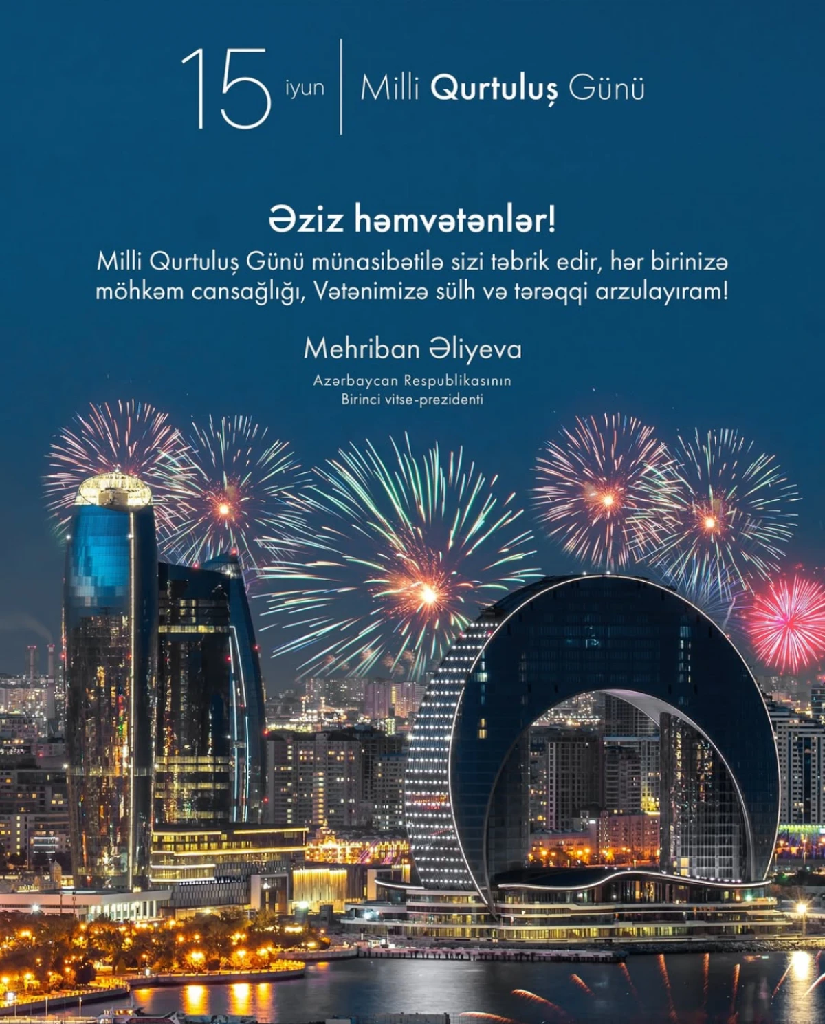 Mehriban Əliyeva Milli Qurtuluş Günü münasibətilə paylaşım etdi — 2
