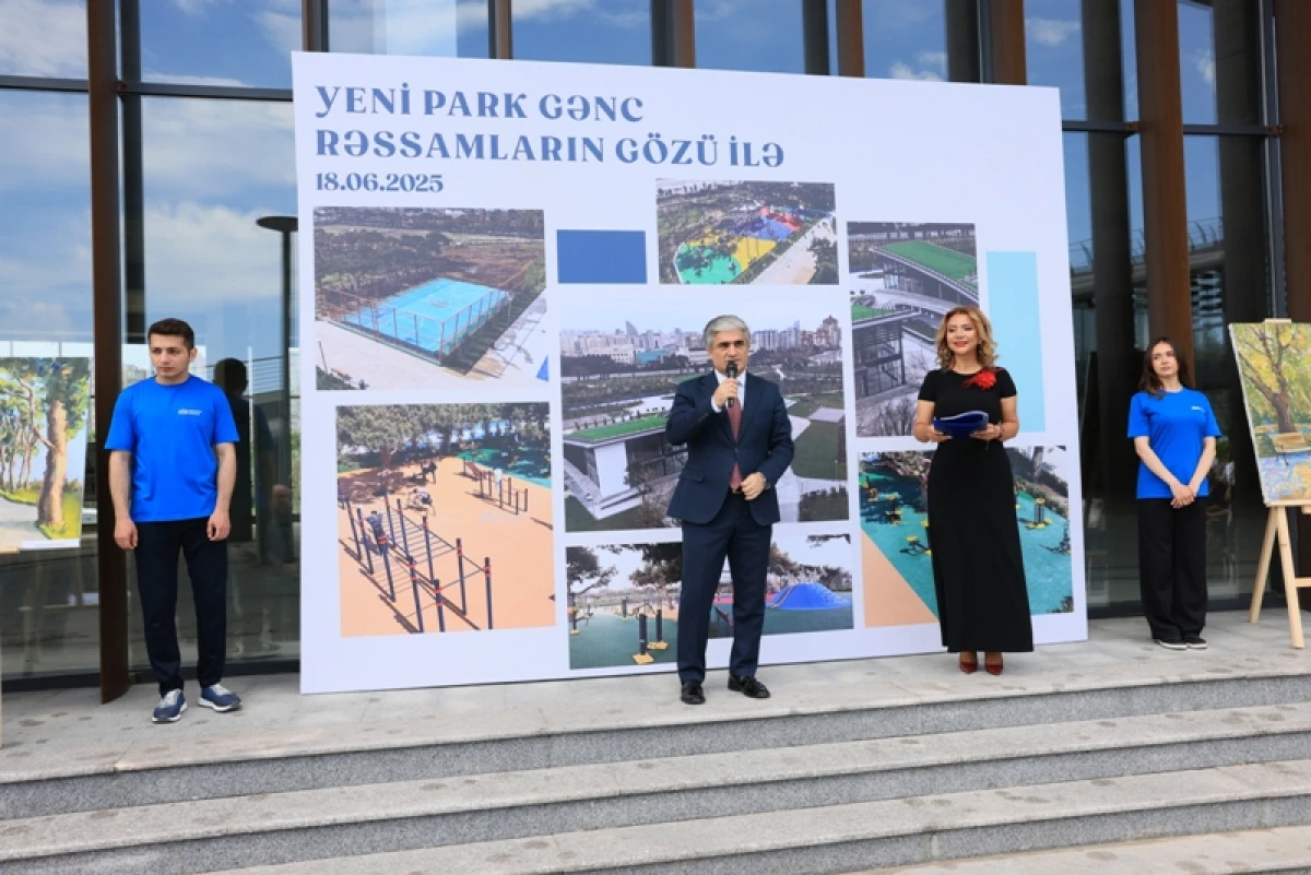 Yeni parkda gənc rəssamların sərgisi keçirildi — 2