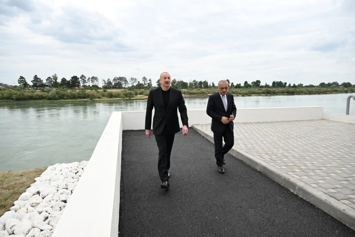 Prezident İlham Əliyev Yevlax şəhəri qumsüzgəc texnologiyalı sutəmizləyici qurğunun açılışında iştirak etdi - YENİLƏNDİ — 3