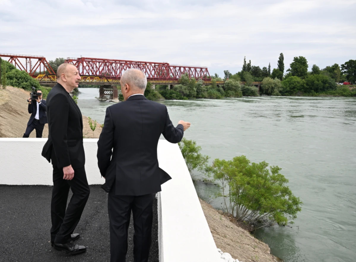 Prezident İlham Əliyev Yevlax şəhəri qumsüzgəc texnologiyalı sutəmizləyici qurğunun açılışında iştirak etdi - YENİLƏNDİ — 4