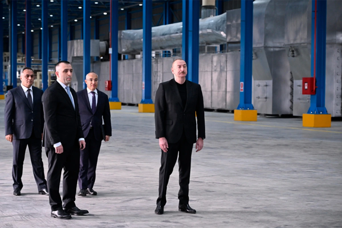 Prezidenti İlham Əliyev Goranboyda tikinti materialları istehsalı müəssisəsinin açılışında iştirak etdi - YENİLƏNDİ