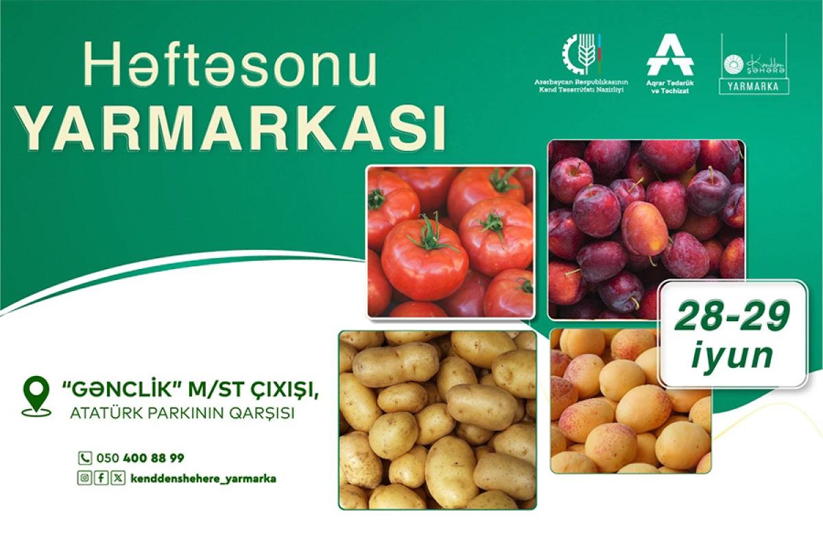 “Kənddən Şəhərə” həftəsonu yarmarkası təşkil olunacaq