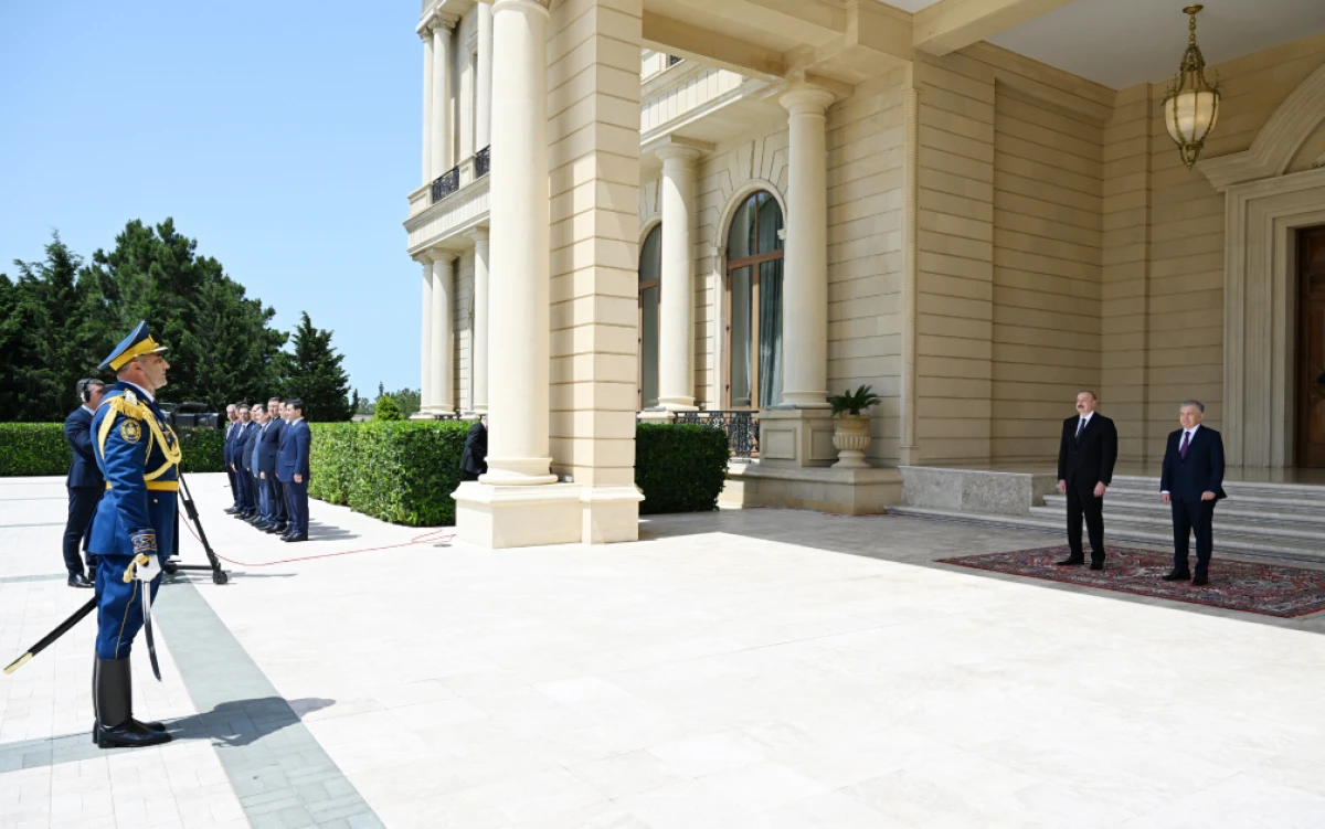 Özbəkistan Prezidenti Şavkat Mirziyoyevin rəsmi qarşılanma mərasimi oldu — 5