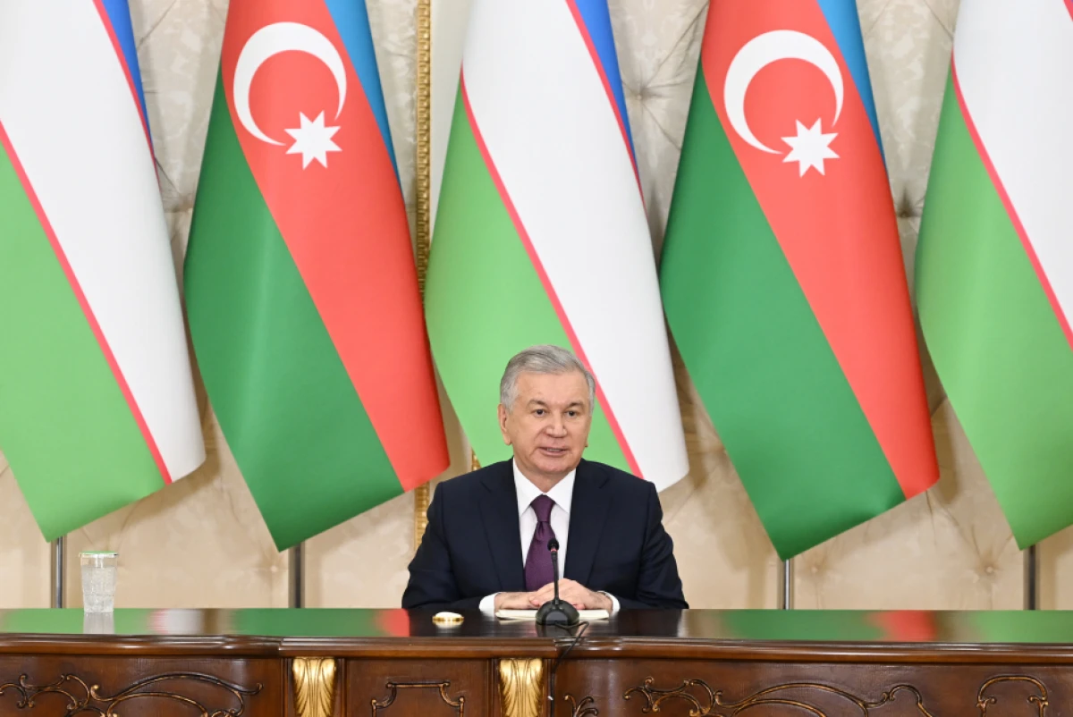 Azərbaycan Prezidenti İlham Əliyev və Özbəkistan Prezidenti Şavkat Mirziyoyev mətbuata bəyanatlarla çıxış etdilər - YENİLƏNDİ — 4
