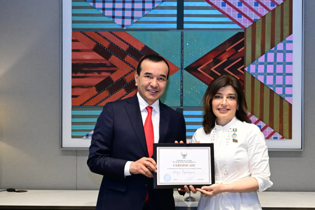 Günay Əfəndiyeva "Özbəkistanın mədəniyyət elçisi" medalı ilə təltif edildi