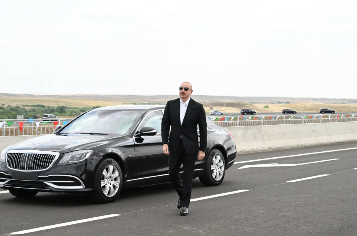 Prezident İlham Əliyev Əhmədbəyli-Füzuli-Şuşa yolunun açılışında iştirak etdi — 3
