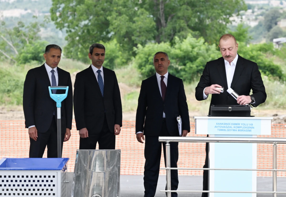 Xankəndi Dəmir Yolu və Avtovağzal Kompleksinin təməli qoyuldu — 1