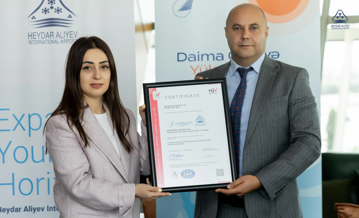 Heydər Əliyev Beynəlxalq Aeroportu enerji idarəetməsi üzrə beynəlxalq sertifikata layiq görüldü — 2