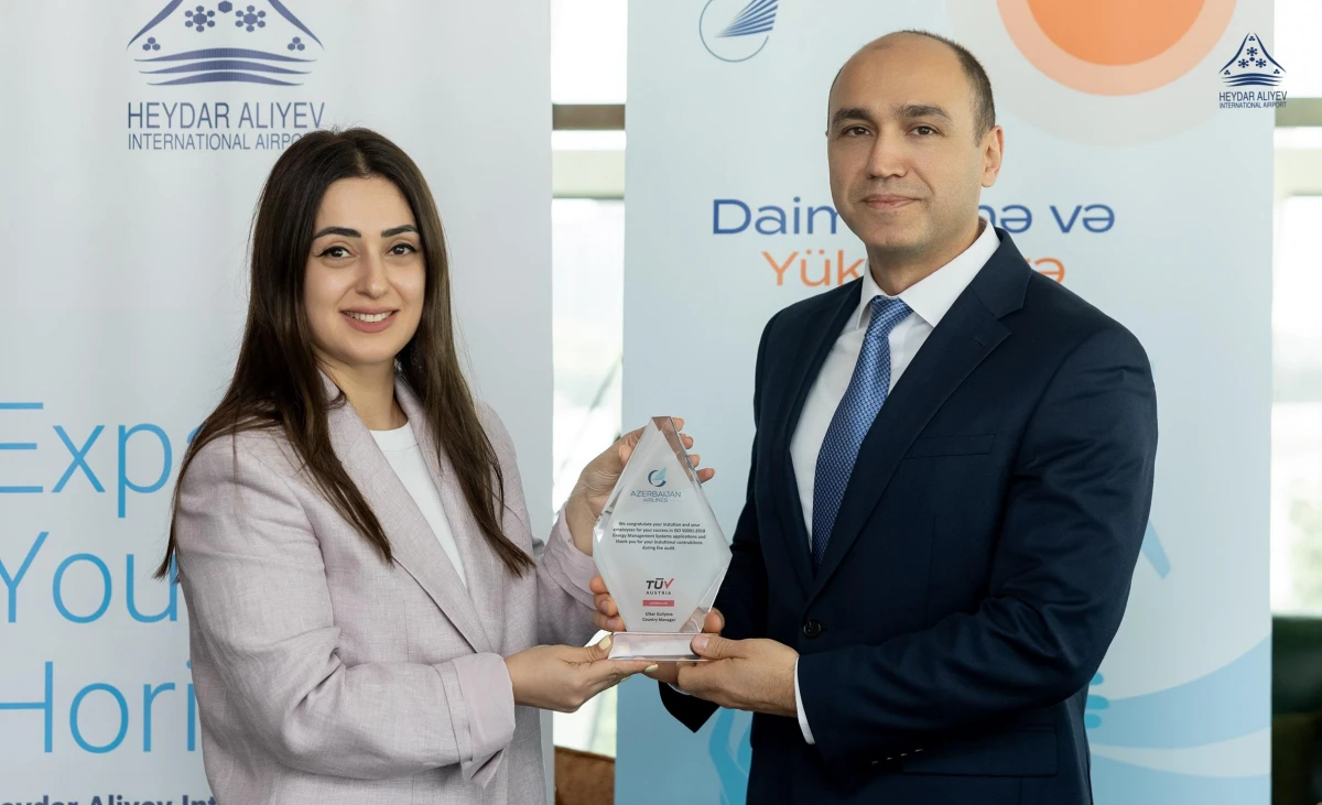 Heydər Əliyev Beynəlxalq Aeroportu enerji idarəetməsi üzrə beynəlxalq sertifikata layiq görüldü — 3