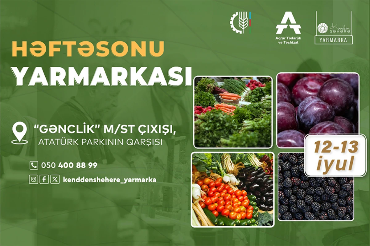 Növbəti “Kənddən Şəhərə” həftəsonu yarmarkası təşkil olunacaq