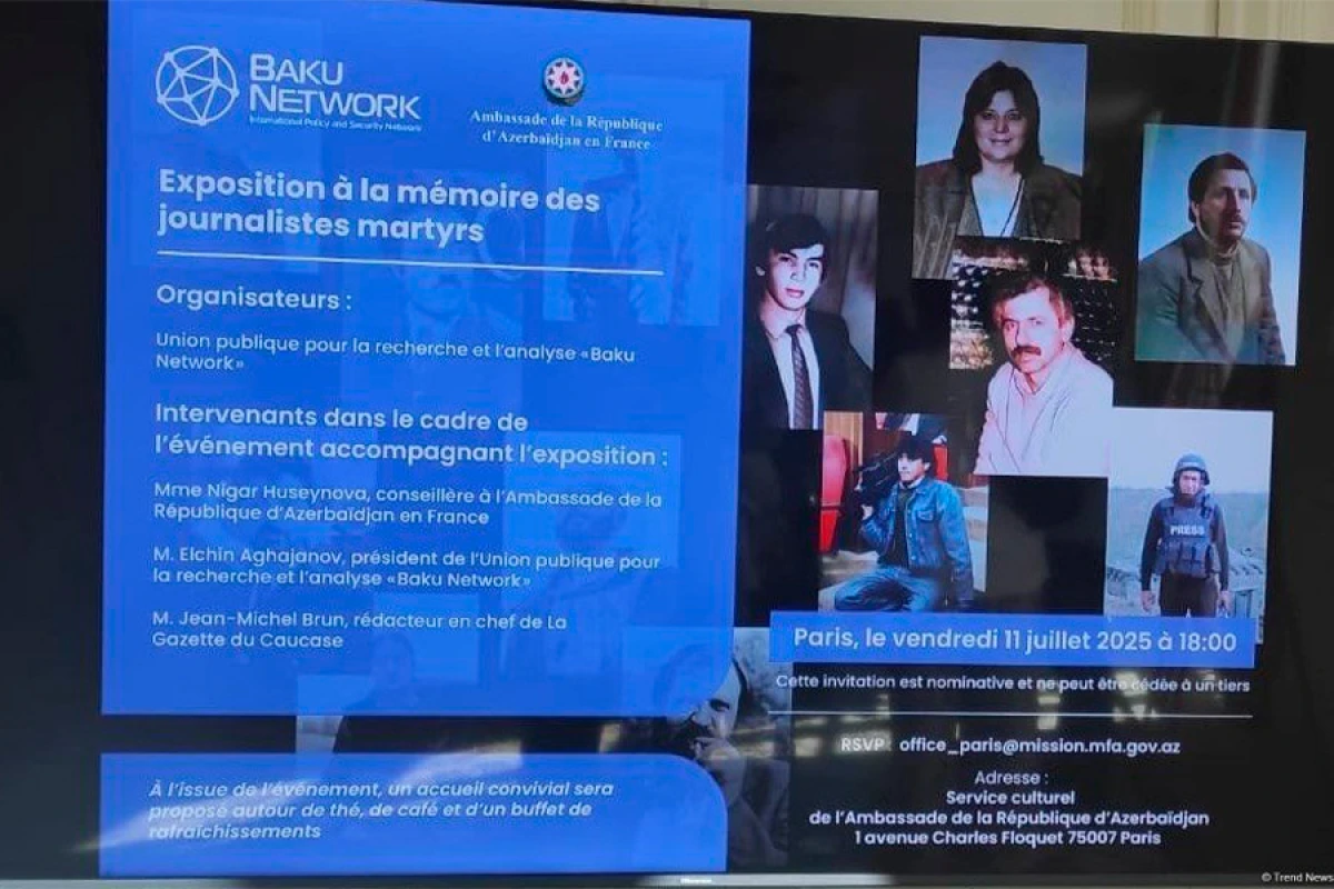 Parisdə ilk dəfə olaraq erməni təcavüzü nəticəsində həlak olmuş azərbaycanlı jurnalistlərlə bağlı məsələ qaldırıldı