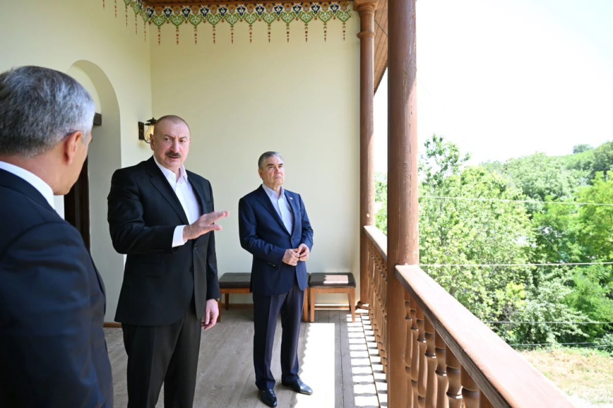 İlham Əliyev və Qurbanqulu Berdiməhəmmədov Mehmandarovların malikanə kompleksində oldular — 3
