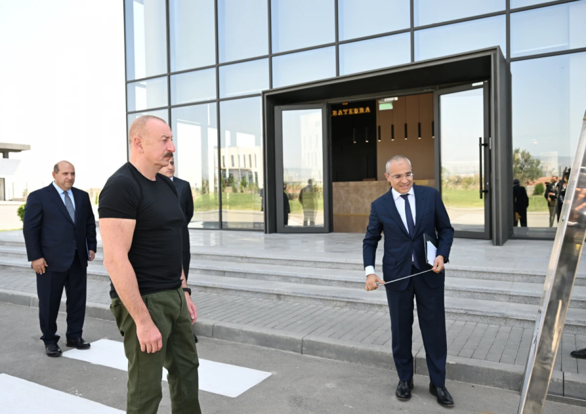 Prezident Ağdam Sənaye Parkında tütün məmulatlarının istehsalı müəssisəsinin açılışında iştirak etdi — 6
