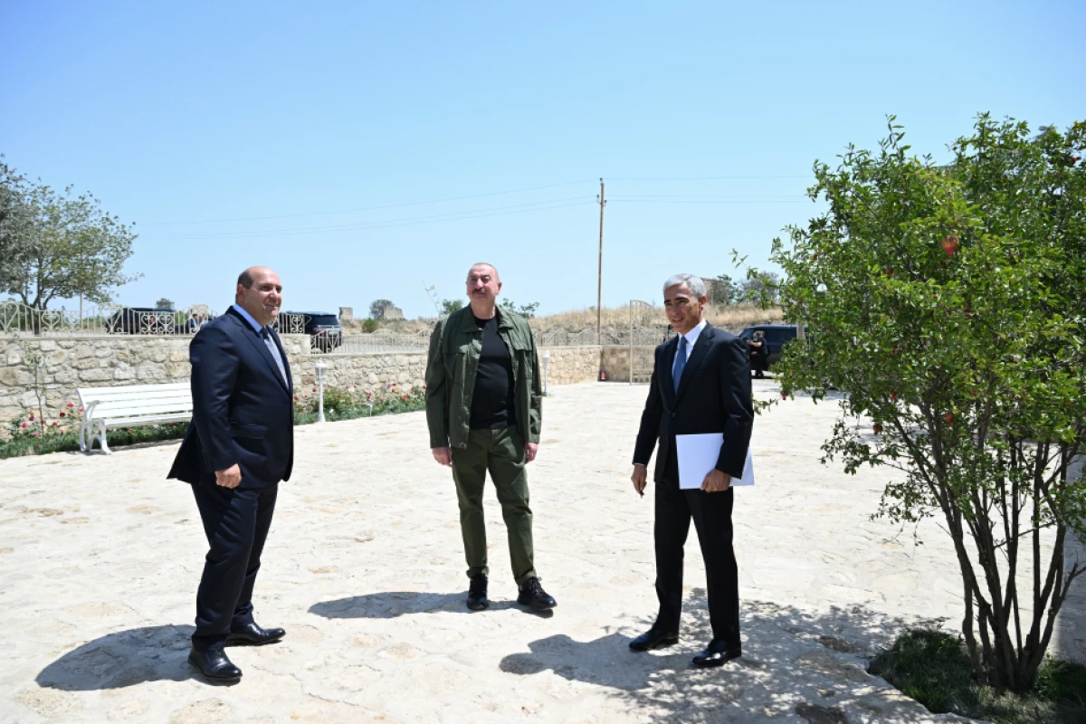 Prezident İlham Əliyev Ağdamın Qiyaslı kəndindəki tarixi məscidin binasının bərpadan sonra açılışında iştirak etdi — 9