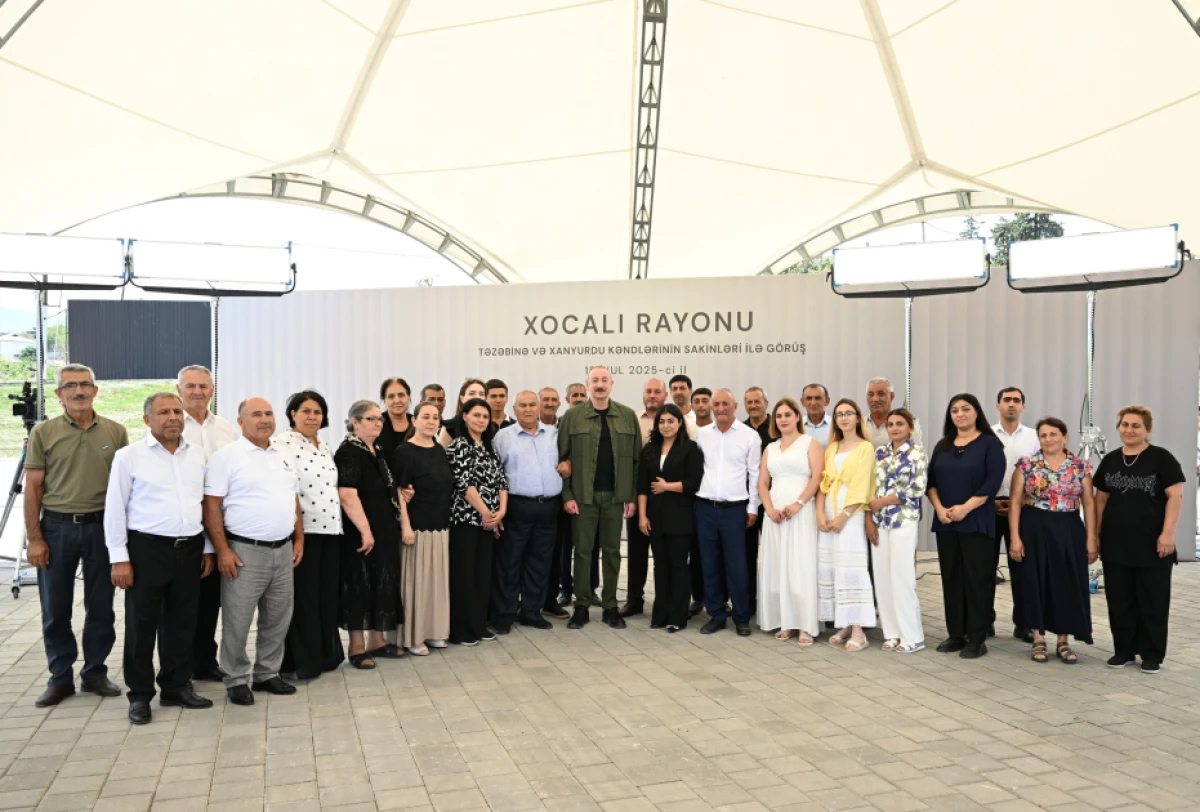 Prezident İlham Əliyev Xocalının Xanyurdu kəndində oldu, kəndə köçən bir qrup sakinlə görüşdü - YENİLƏNDİ — 1