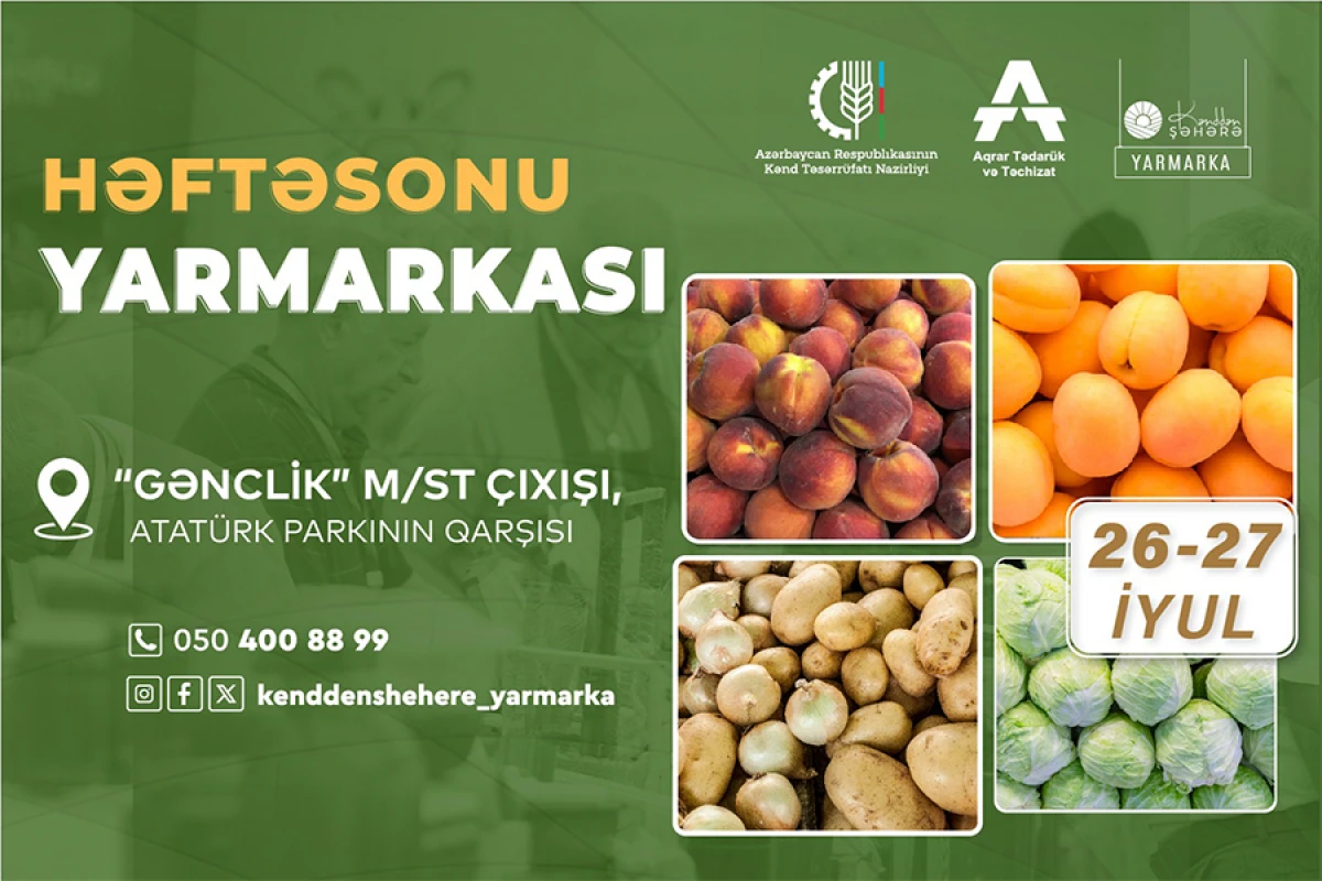 Növbəti “Kənddən Şəhərə” həftəsonu yarmarkası təşkil olunacaq