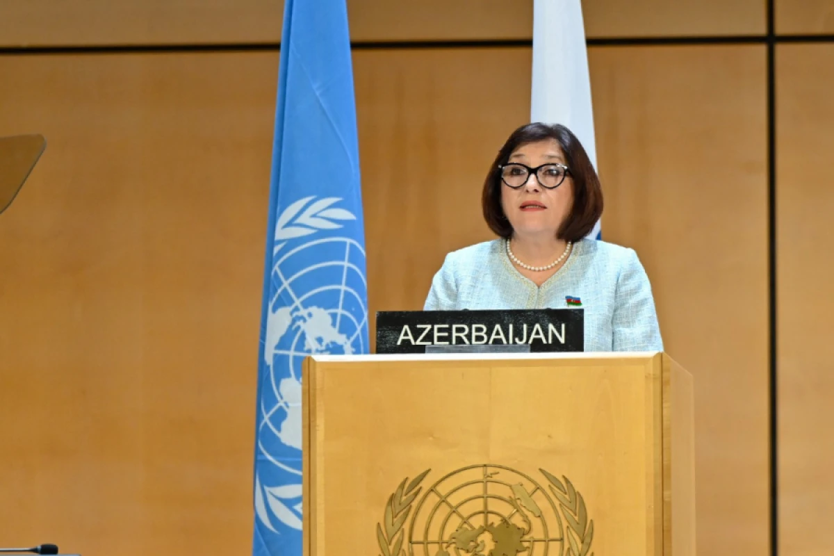 Sahibə Qafarova Parlament Sədrlərinin VI Dünya Konfransında çıxış etdi