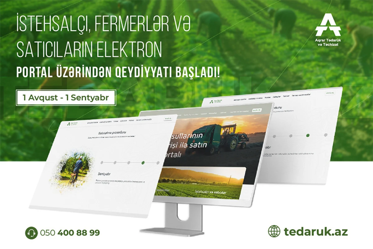 İstehsalçı, fermerlər və satıcıların elektron portala qeydiyyatı başladı!