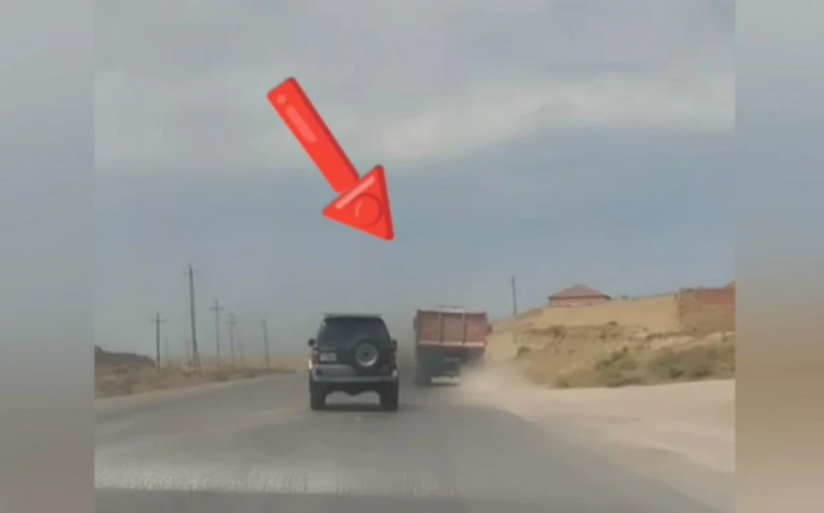 Yollarda təhlükəli manevrlər edən “KamAZ” sürücüsü həbs olundu — 1