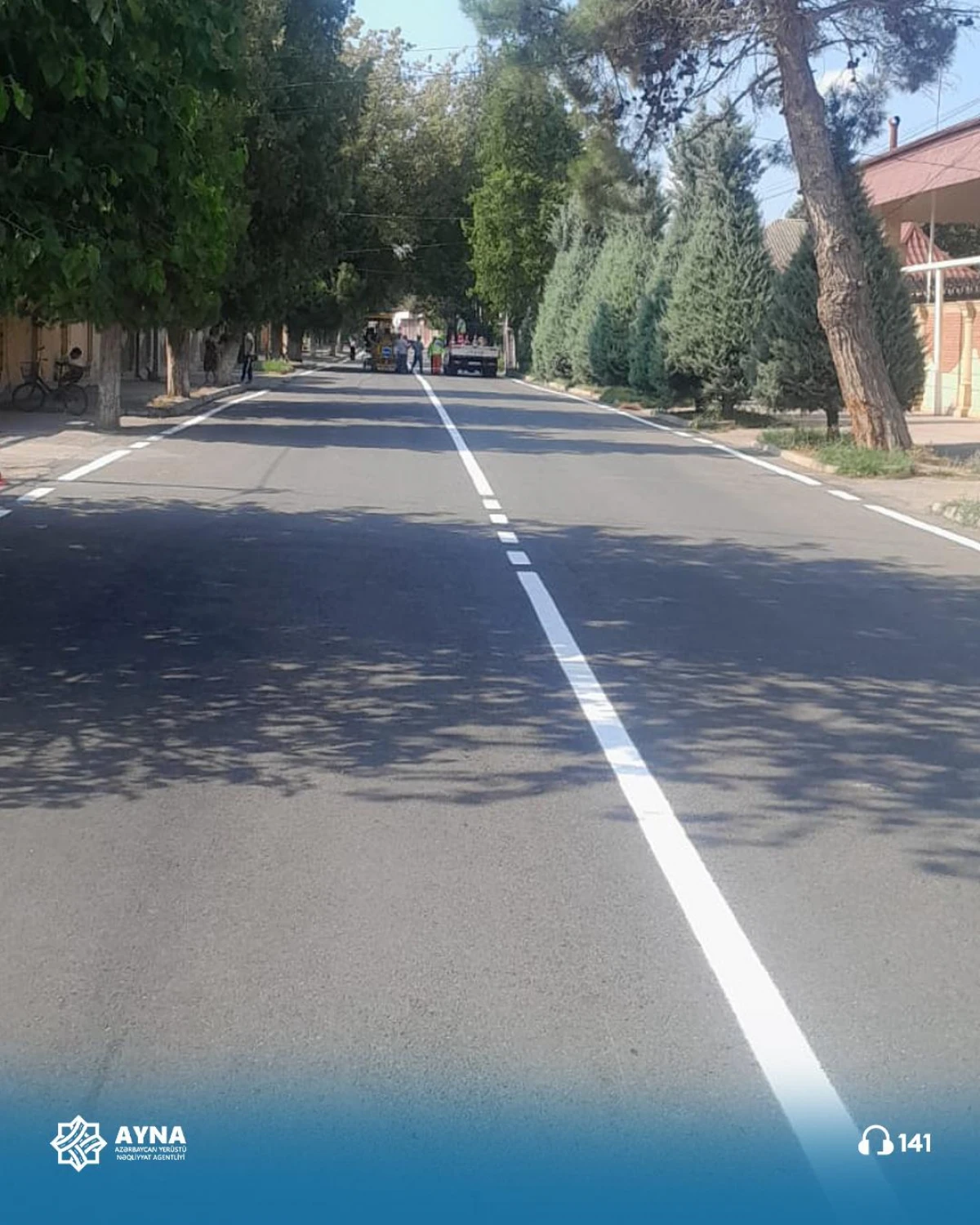 Xaçmazda yol nişanlanma işləri aparılır — 3