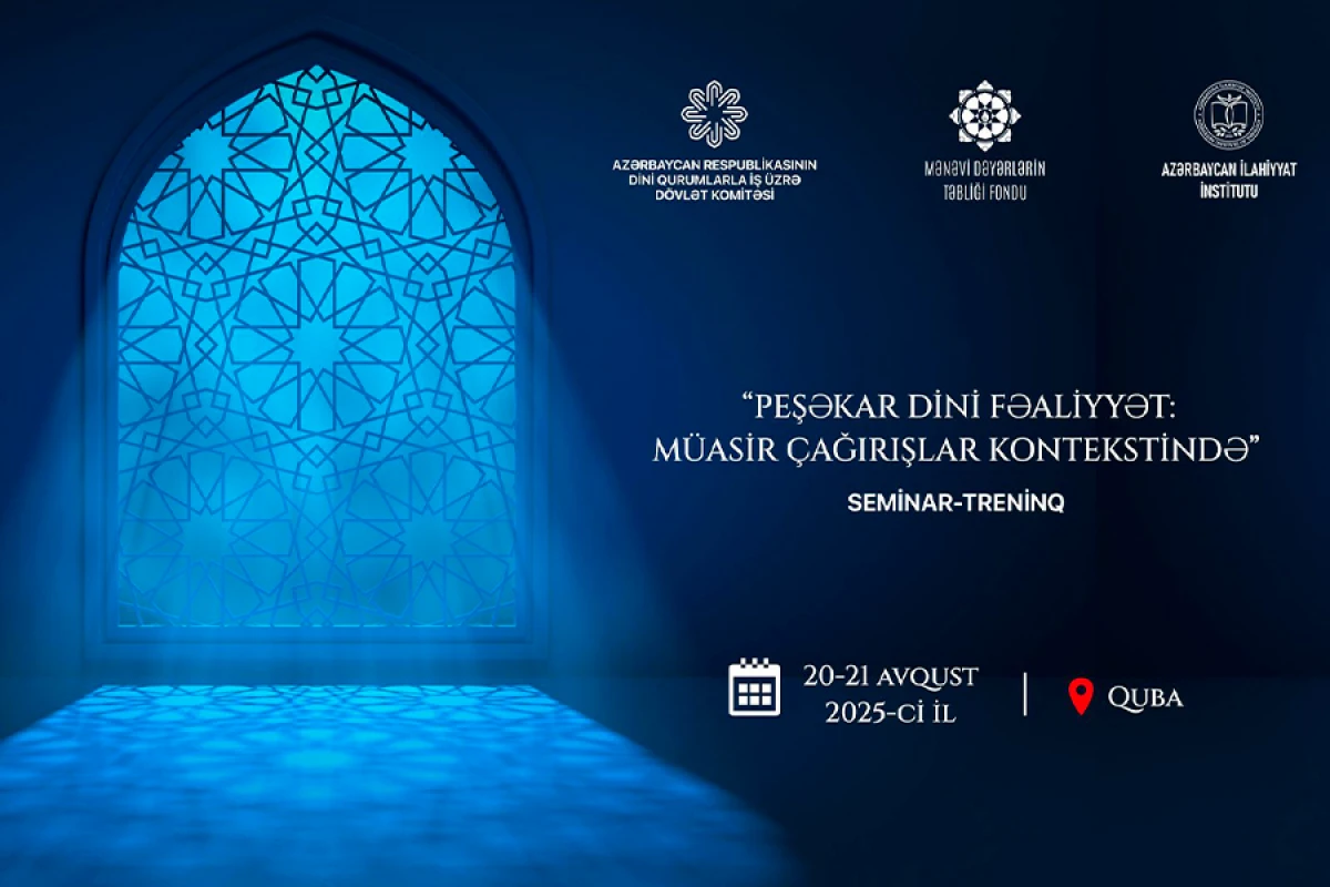 Din xadimləri üçün ikigünlük seminar-treninq keçiriləcək