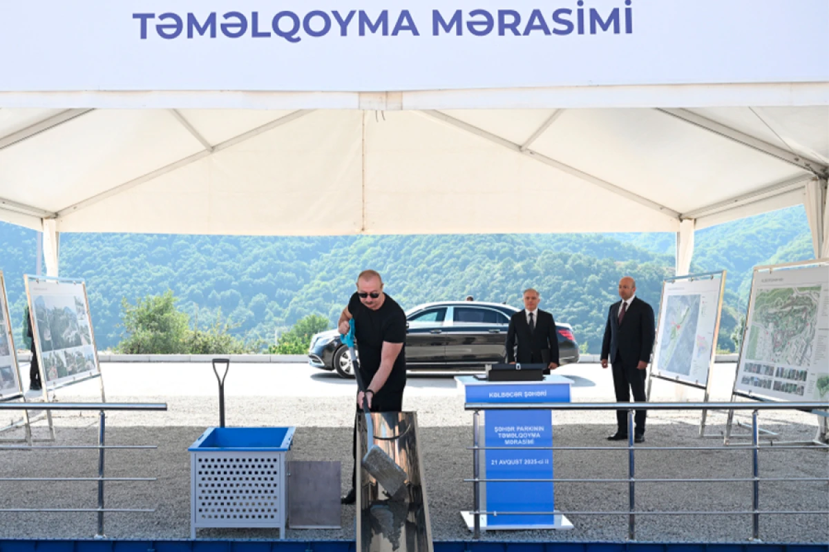 Prezident İlham Əliyev Kəlbəcər şəhər parkının təməlini qoydu - YENİLƏNDİ