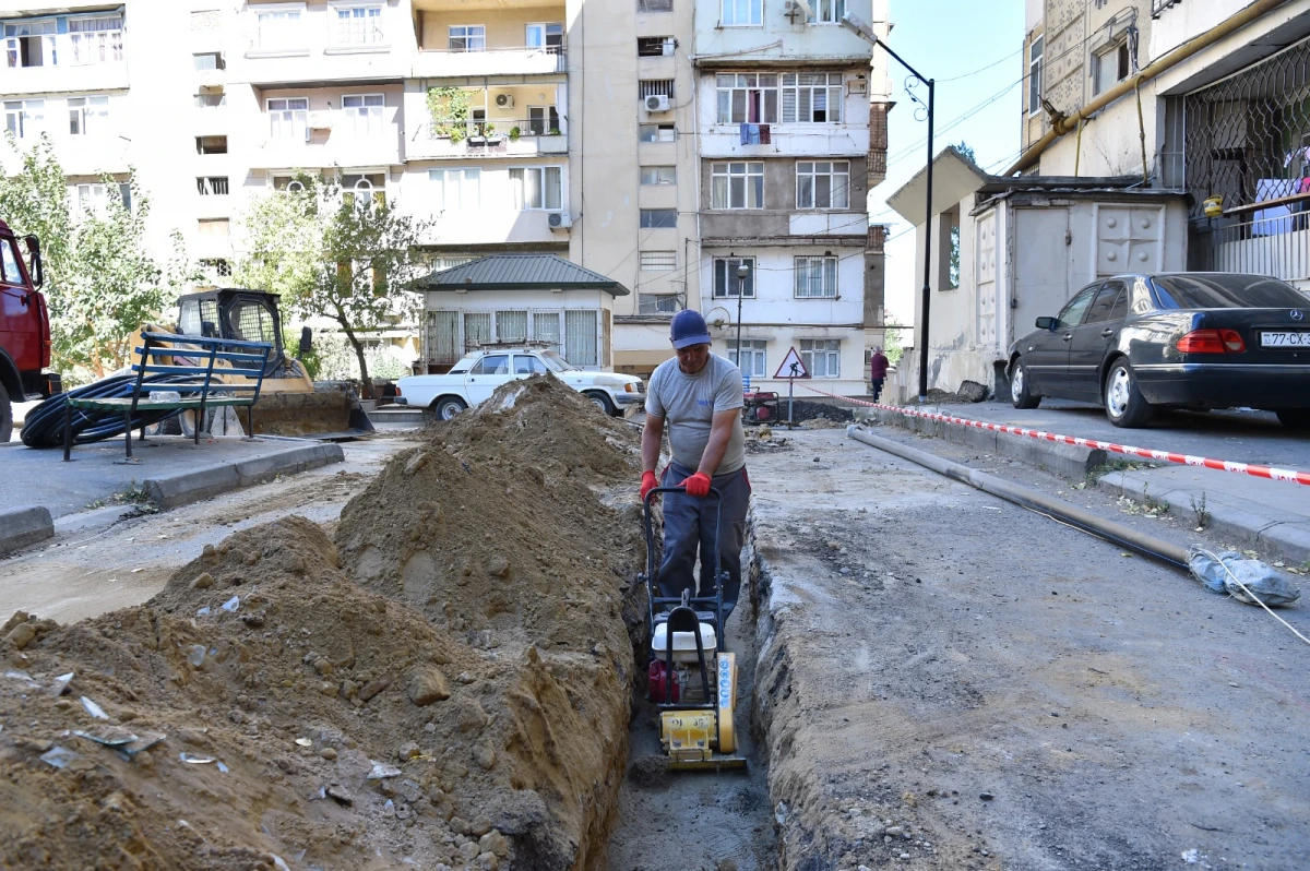 Yasamal rayonunda su təchizatının yaxşılaşdırılması istiqamətində işlər davam edir - FOTO — 7