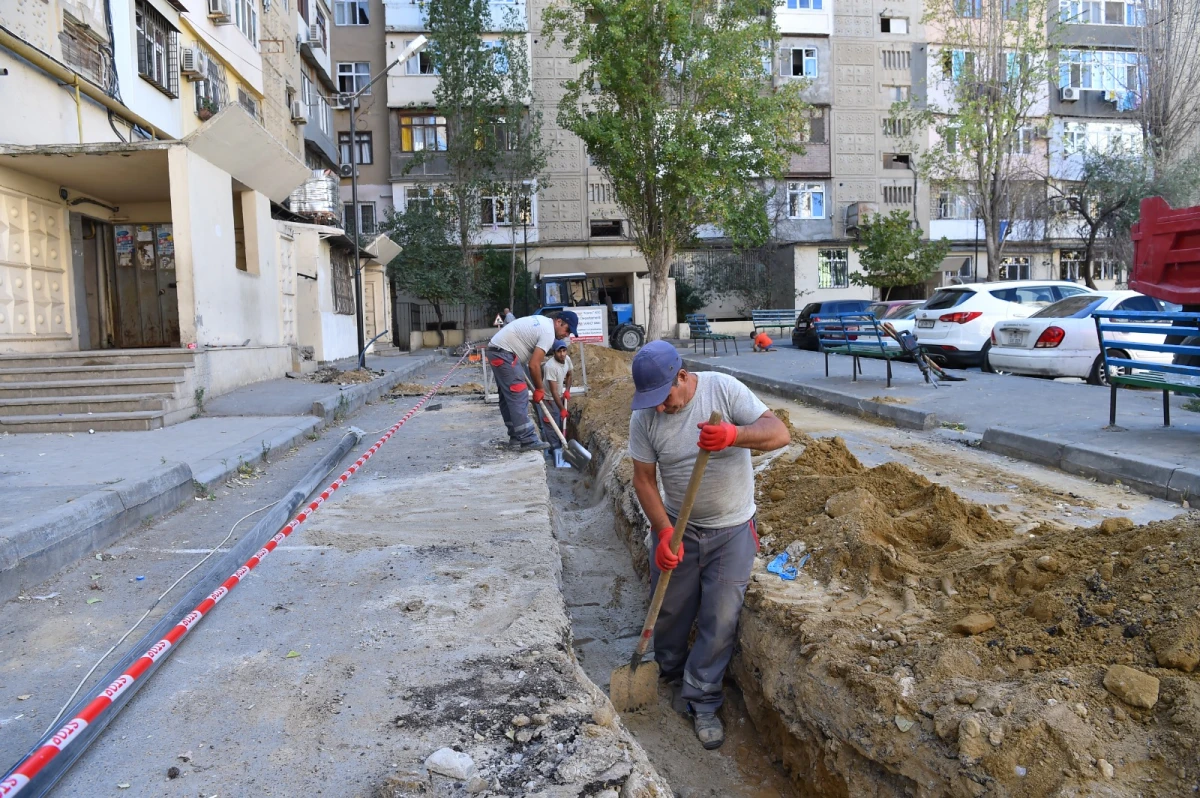 Yasamal rayonunda su təchizatının yaxşılaşdırılması istiqamətində işlər davam edir - FOTO — 8