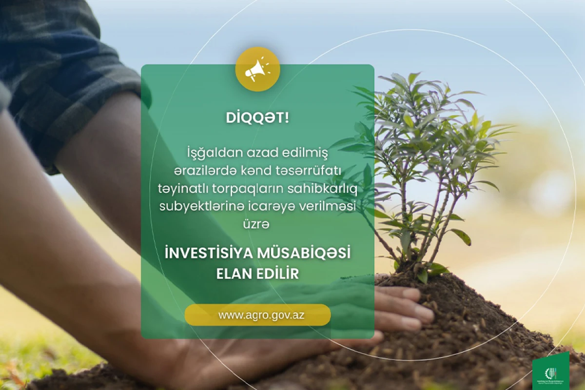 Xocavənd, Xocalı və Laçında aqrar torpaqlar icarəyə veriləcək