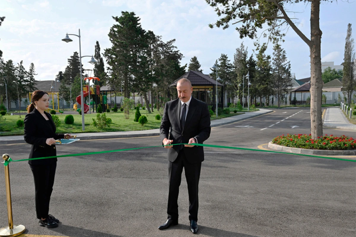 Prezident Səməd Vurğun adına Yaradıcılıq Evinin açılışında iştirak etdi