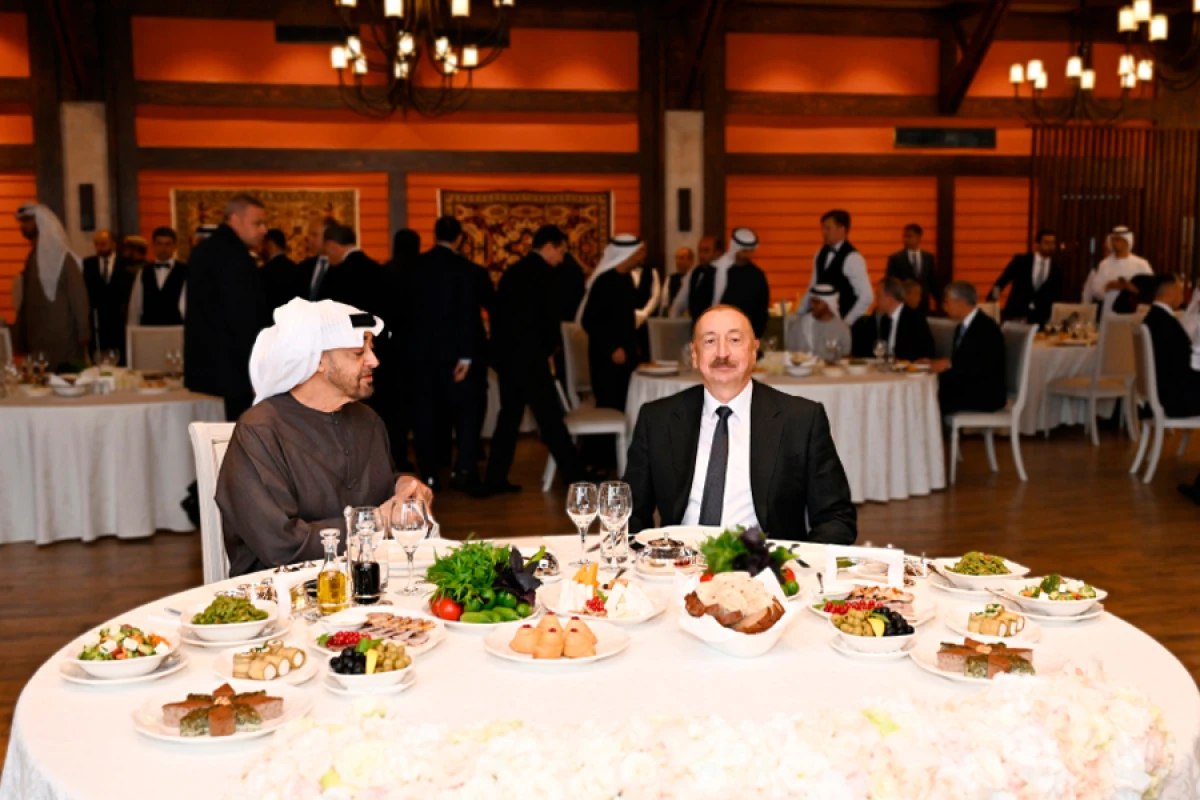 Şuşada Prezident İlham Əliyevin adından BƏƏ Prezidentinin şərəfinə rəsmi nahar verilib