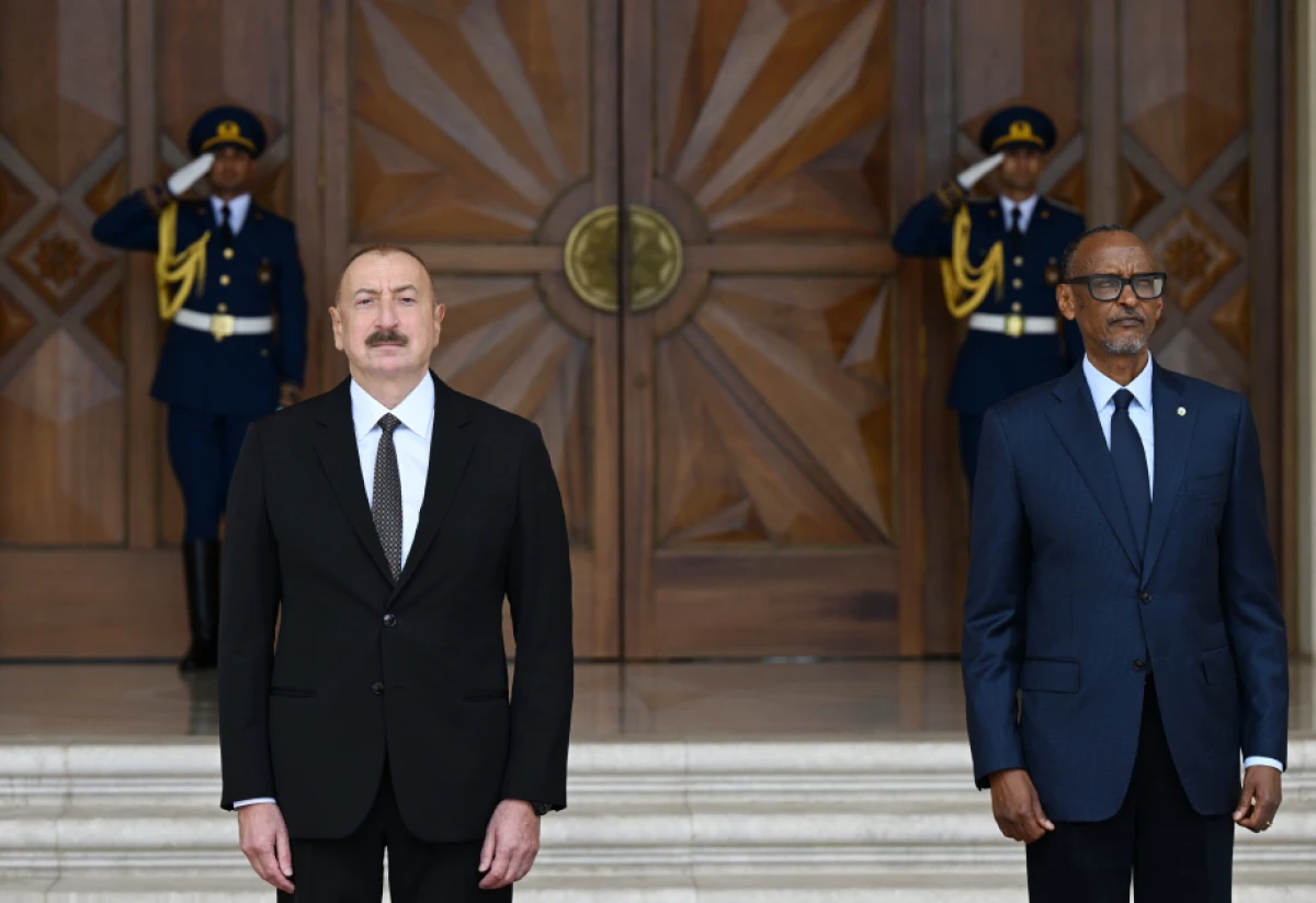 Ruanda Prezidentinin rəsmi qarşılanma mərasimi oldu — 4