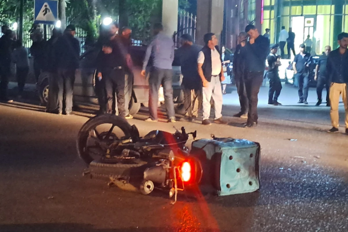 Bərdədə yol qəzasında kuryer xəsarət aldı