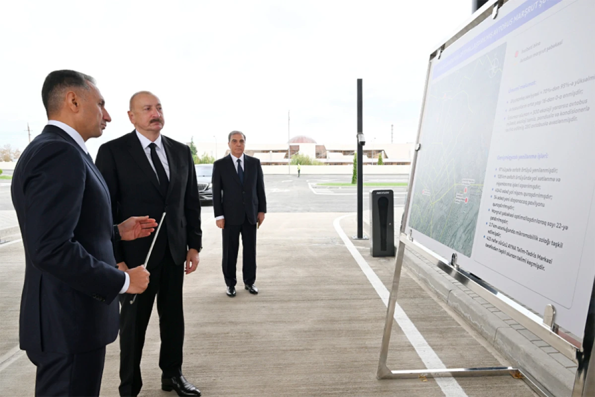 Prezident İlham Əliyev “BakuBus” MMC-nin Gəncə Avtoparkının açılışında iştirak etdi