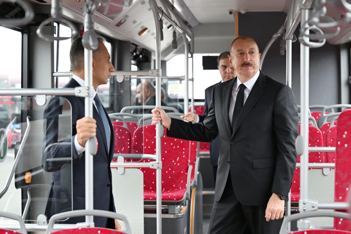 Prezident İlham Əliyev “BakuBus” MMC-nin Gəncə Avtoparkının açılışında iştirak etdi — 7