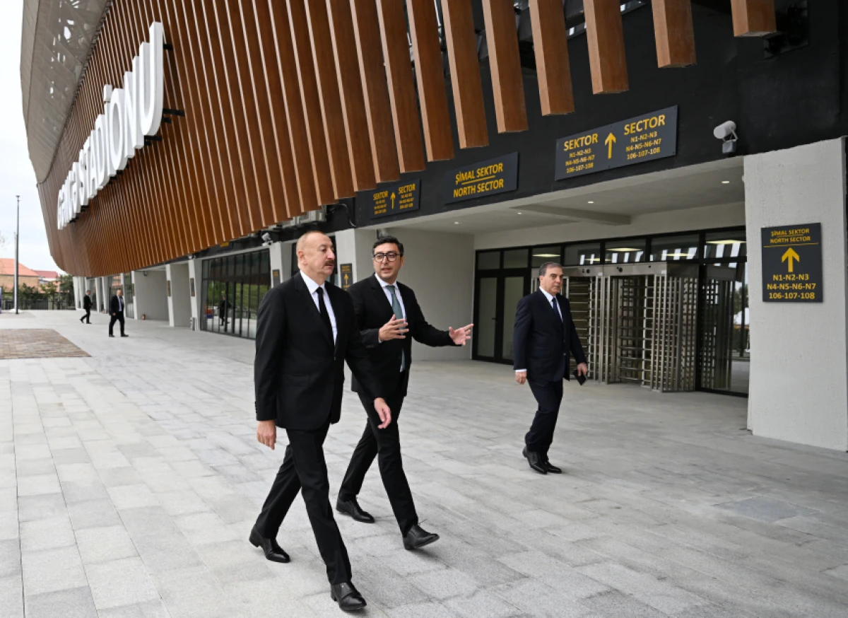 Prezident İlham Əliyev Gəncə şəhər stadionunun açılışında iştirak etdi — 9