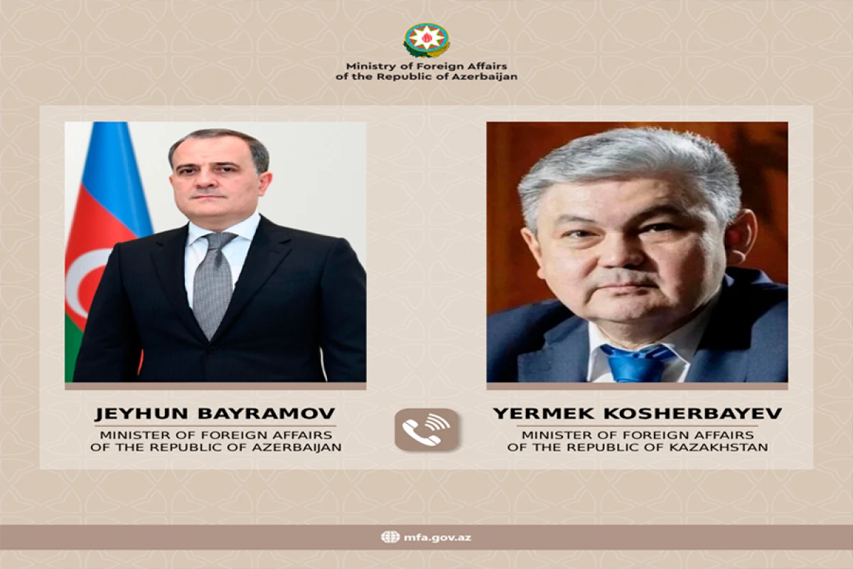 Ceyhun Bayramovla Qazaxıstanın yeni təyin olunmuş XİN rəhbəri arasında telefon danışığı olub