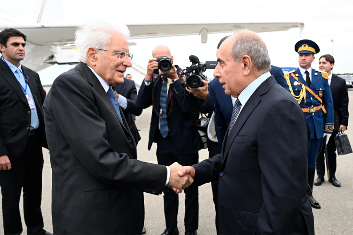 İtaliya Prezidenti Sercio Mattarella Azərbaycana rəsmi səfərə gəldi