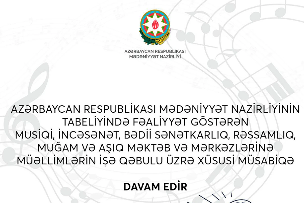 Musiqi və incəsənət məktəblərinə qəbul davam edir