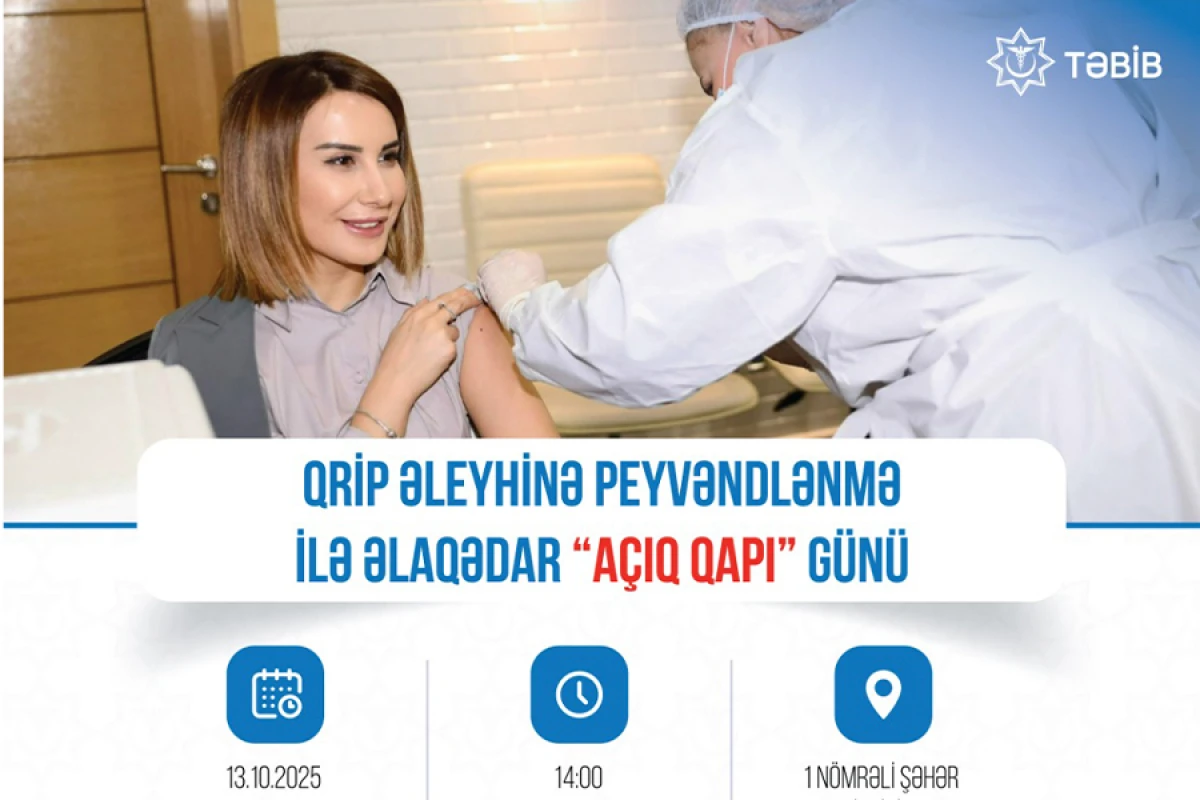 Qrip əleyhinə peyvəndləmə ilə bağlı “Açıq qapı” günü keçiriləcək