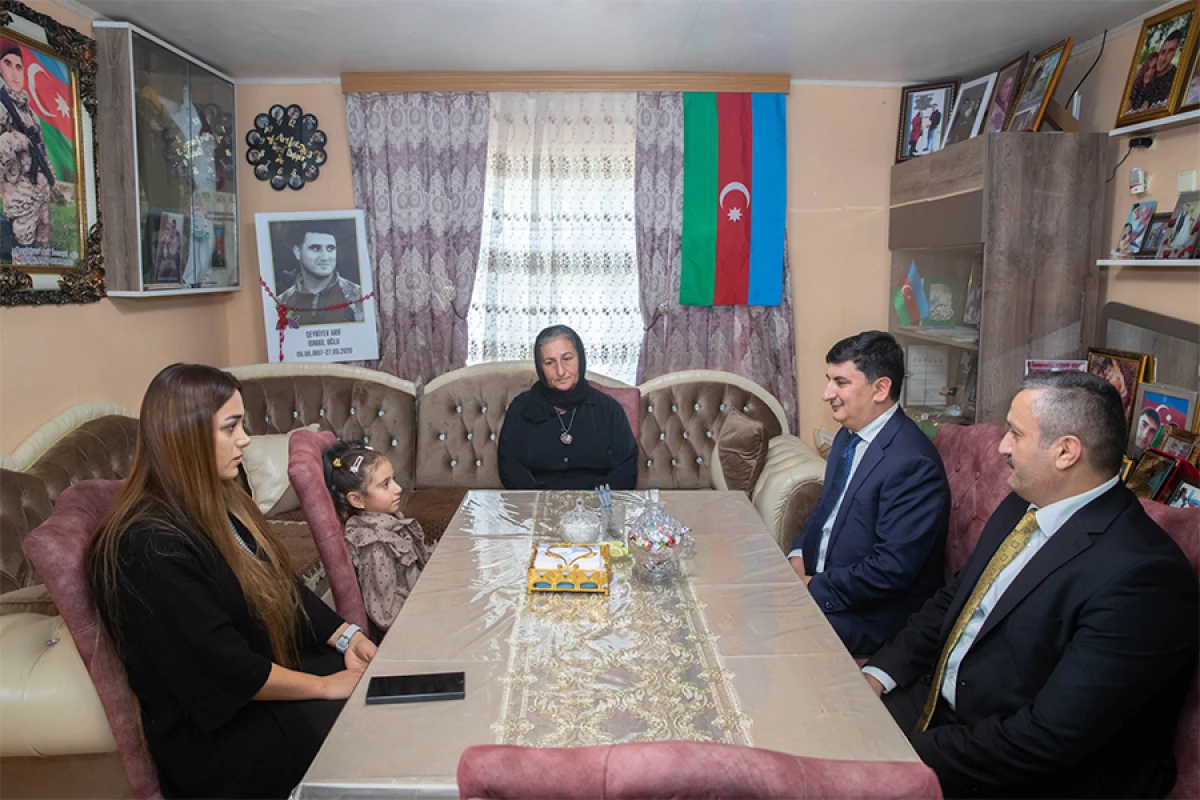 Vətən müharibəsi şəhidi Arif Qeybiyevin ailəsi ziyarət edildi