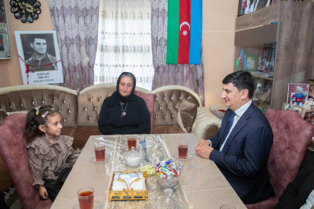 Vətən müharibəsi şəhidi Arif Qeybiyevin ailəsi ziyarət edildi — 4