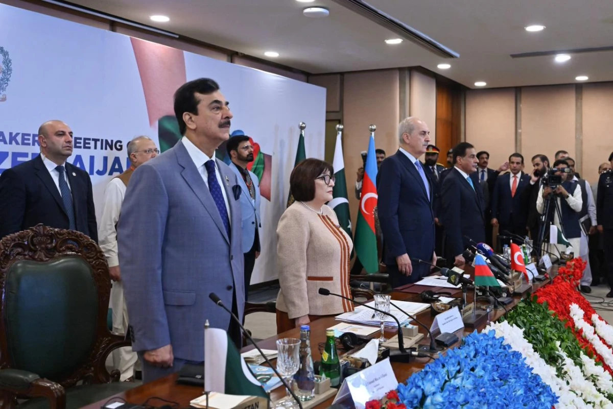 Azərbaycan-Pakistan-Türkiyə Parlament Sədrlərinin Üçüncü Üçtərəfli Görüşünün açılış mərasimi keçirildi — 1